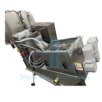 12000L/h Dewatering Screw Press Machine 40kg/h Multi Plate Screw Press