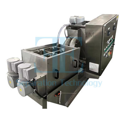 12000L/h Dewatering Screw Press Machine 40kg/h Multi Plate Screw Press