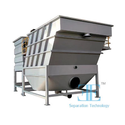 Sistema di chiarificazione della lamella industriale con controllo PLC bianco e peso vuoto 4500-9500 kg