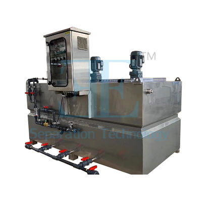 2000L/H Sistema di dosaggio polimerico automatico con precisione ±1% con agitatori da 0,75kw
