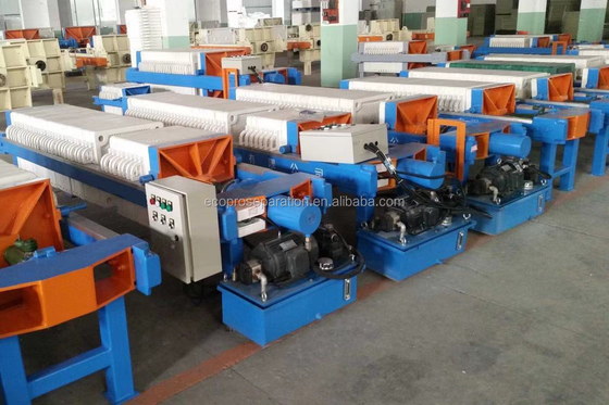 Pressa di filtraggio idraulica manuale 6m2 per disidratazione di fanghi 220V-415V